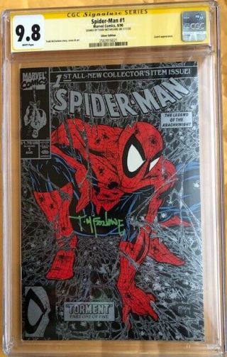 Spiderman 1 Comic Silver 1990 Marvel Todd Mcfarlane Cgc 9.  8 Signature Series