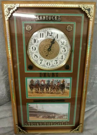 Wow 1991 Kentucky Derby Danbury Strike The Gold Picture Wall Clock By Ray Mcfall