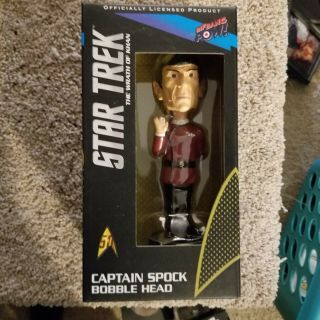 Star Trek The Wrath Of Khan Captain Spock Bobble Head Doll Figurine Bif Bang Pow