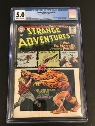 Strange Adventures 180 - 1st Animal Man / Cgc 5.  0 Double Cover