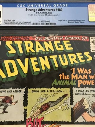 Strange Adventures 180 - 1st Animal Man / CGC 5.  0 Double Cover 2