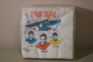 Vintage Star Trek Napkins Captain Kirk Mr.  Spock Dr.  Mccoy Part Complete Set 24
