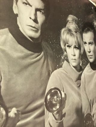 Vintage Star Trek 1976 Poster w/ JANICE RAND Grace Lee Whitney & SHATNER NIMOY 2