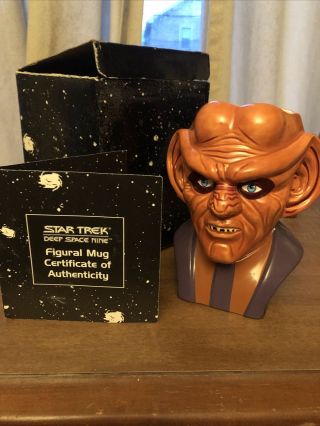 Vintage 1994 Applause Star Trek Deep Space Nine Quark Figural Mug W/