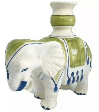 Rare Vintage Fitz & Floy Japan Porcelain Elephant Candle Holder