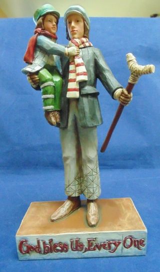 Jim Shore " God Bless Us,  Every One " Cratchit And Tiny Tim Figurine