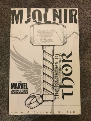 Factory X The Mighty Thor Mjolnir Hammer 2001 Jack Kirby Version Limited 1,  500