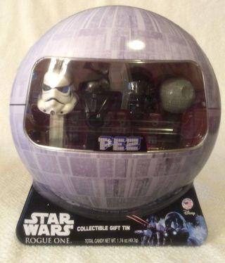 Star Wars Rogue One Pez Gift Set In Collectible Death Star Tin Darth Vader