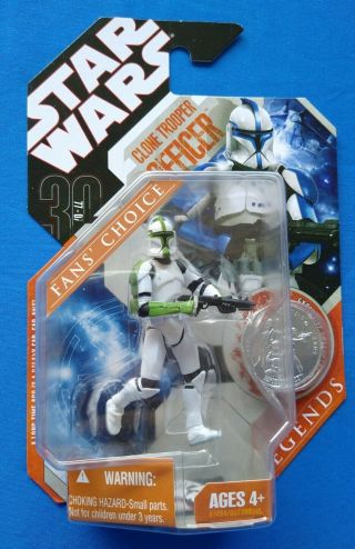 Clone Trooper Officer (green) 2007 Star Wars Saga Legends Moc