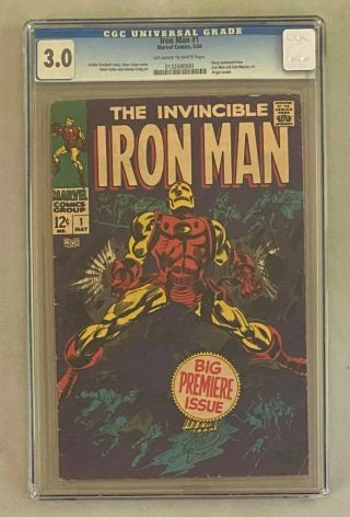 Iron Man 1 Marvel Comics 1968 Cgc 3.  0 Iron Man & Sub - Mariner Origin Retold