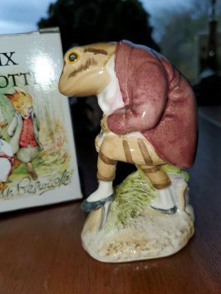 Beatrix Potter MR.  JEREMY FISHER DIGGING,  Royal Doulton figurine w/box 2