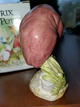 Beatrix Potter MR.  JEREMY FISHER DIGGING,  Royal Doulton figurine w/box 3
