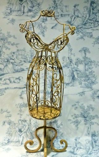 Mini Wire Metal Dress Form Mannequin Table Top Decorative Candle Holder 19 "