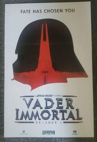 2 Star Wars Celebration 2019 Vader Immortal Poster On Hand