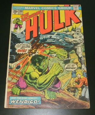 The Incredible Hulk 180 (1974) Marvel 1st Cameo Appearance Of Wolverine Gd/vg
