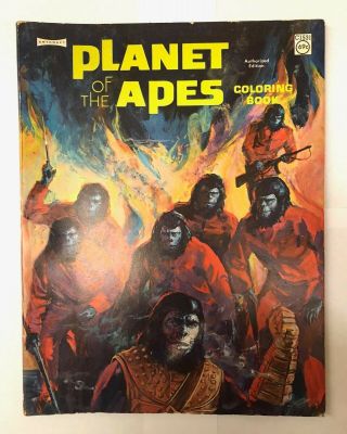 Vintage Artcraft Planet Of The Apes Coloring Book Saalfield Pub.  C1531