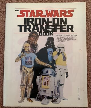 Vintage 1977 The Star Wars Iron - On Transfer Book 16 Iron - Ons Darth Vader