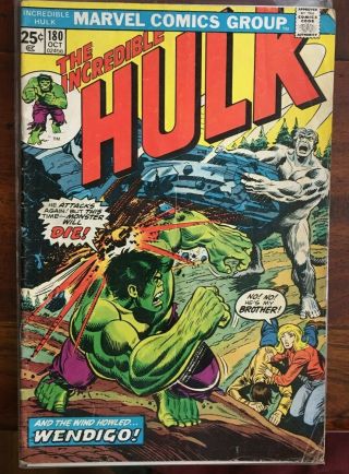 The Incredible Hulk 180 With Value Stamp - 1st Cameo Appearance Of Wolverine