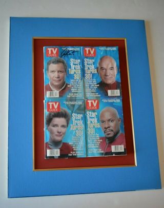 Star Trek Collectibles 30th Anniversary Tv Guides William Shatner Hand Signed