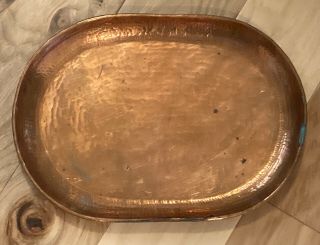 Vintage Copper Tray – Handmade - Rectangle 13” X 9” - Over 75 Years Old - Heavy