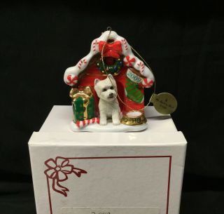2009 Westie Terrier Dog Home For The Holidays Ornament Danbury