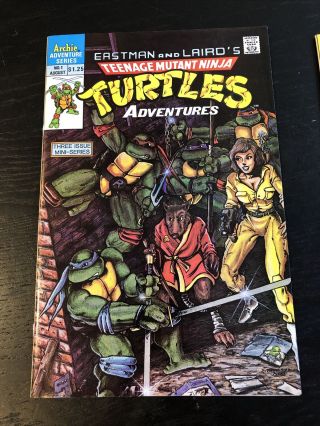 Teenage Mutant Ninja Turtles Adventures 1,  2,  3 Canadian Price Variants NM 2