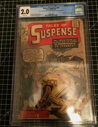 Tales Of Suspense 41 Cgc 2.  0 (1963) 3rd Iron Man Appearance In Marvel Ever