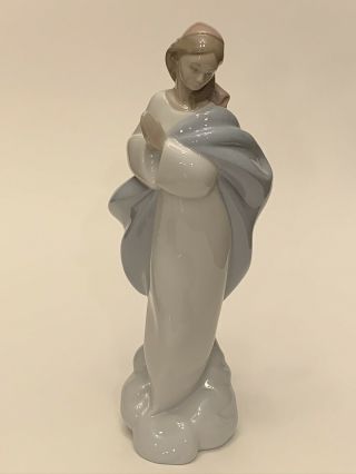 Nao By Lladro Holy Mary Porcelain Figurine 1441 Virgin Mother Christmas Idea