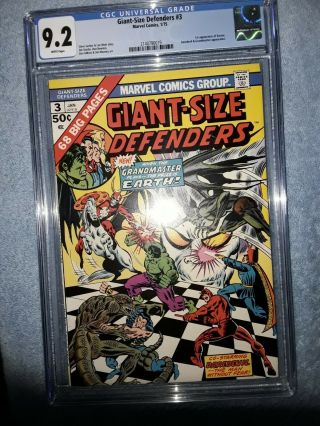 Giant Size Defenders 3 Cgc 9.  2 White Pages