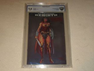 Dc Universe Rebirth Wonder Woman 1 Sdcc Convention Exclusive Cbcs 9.  8