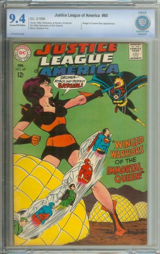 Justice League Of America 60 Cbcs 9.  4 Cr/ow Pages
