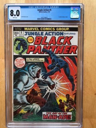Marvel Jungle Action Featuring The Black Panther.  5.  Cgc 8.  0