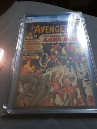 Avengers 5 Cgc 5.  5 Invasion Of The Lava Men Hulk Appearance Marvel Comics 1964