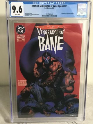 Batman Vengeance Of Bane 1 Cgc 9.  6 Nm,  1st Print 1993 1st Bane Dc Comics K1