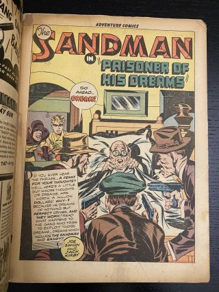 ADVENTURE COMICS 89 DC 1943 Sandman Story Simon Kirby Rare Hard To Find 2