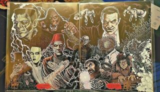 Bam Box Horror Classic Monsters Art Prints 1 & 2 Of 3 Signed Ken Haegar Le2000