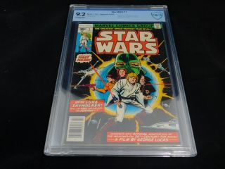 Star Wars 1 Cbcs 9.  2 (marvel 1977) 1st Print Off - White To White Pages Luke Leia