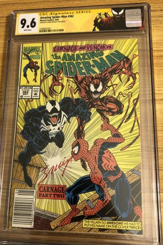 The Spider - Man 362 Cgc 9.  6 Signed Mark Bagley 2nd Appearance Of Carnage