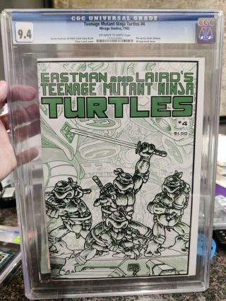 Teenage Mutant Ninja Turtles 4 Cgc 9.  4 1st Print Tmnt Mirage Studios