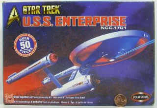 Polar Lights Model Kit Star Trek Uss Enterprise Ncc - 1701 2003 4200 Open Box