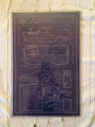 Wizard World Exclusive Delorean Time Machine Blue Prints From Back To The Future