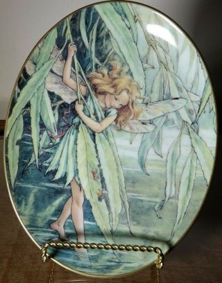 Royal Worcester 2001 Flower Fairies “willow” Oval Plate Cicely Barker 8.  5 " X6.  5 "