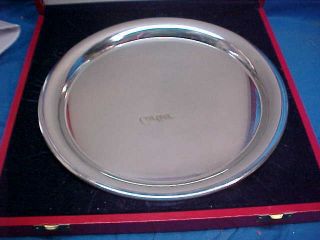 Cartier Pewter 11 " Serving Tray - Charger W Box