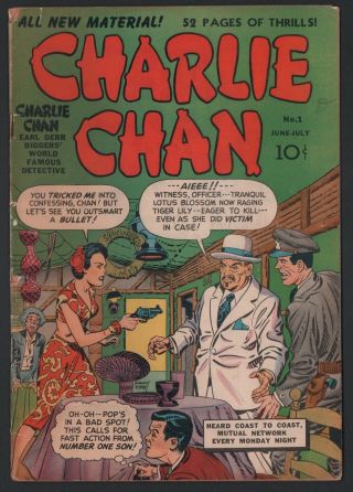 Charlie Chan 1 G/vg 3.  0 Cream To Off White Pages Jack Kirby Art