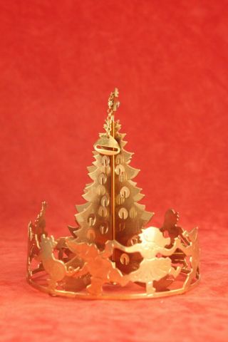 Georg Jensen Denmark Gold Plated Annual Christmas Ornament W Brochure - 1997