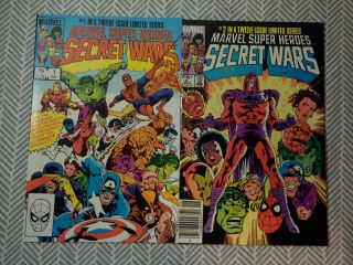 Complete Set Of Marvel Heroes Secret Wars 1 2 3 4 5 6 7 8 9 10 11 12