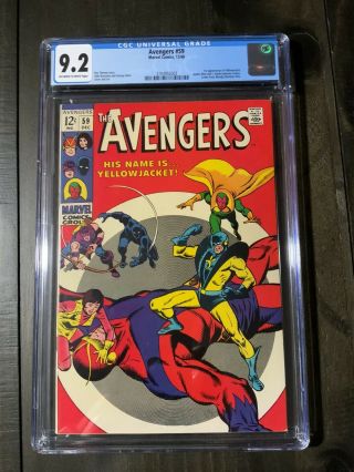 Avengers 59 Cgc 9.  2 Nm - Silver Age Comic With The First App Of Yellowjacket