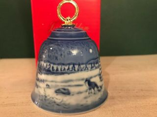 2018 Bing & Grondahl B&g Porcelain Annual Christmas Bell With Box