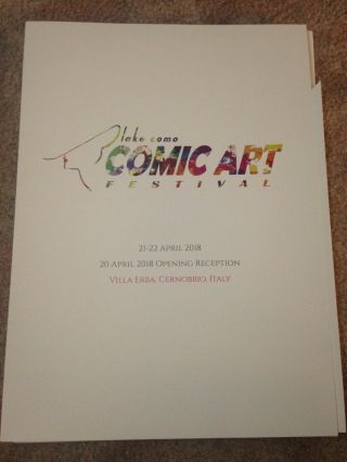 Lake Como 2018/19 Comic Art Con Portfolios Signed By All Artists Very Rare