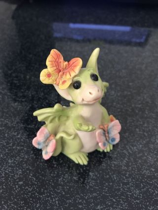 Whimsical World Of Pocket Dragons Collecting Butterflies Signed